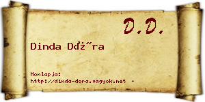 Dinda Dóra névjegykártya